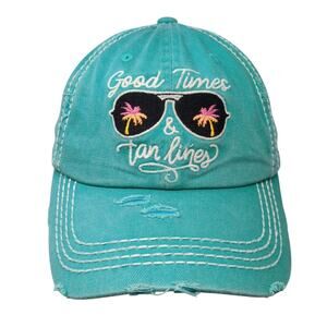Good Times & Tan Lining Strapback Hat Blue One Size KB ETHOS Vintage